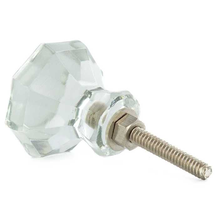 Faceted Octagon Glass Knob Hobby Lobby 702761
